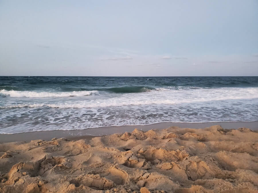 view of ocean on the Outer banks NC.