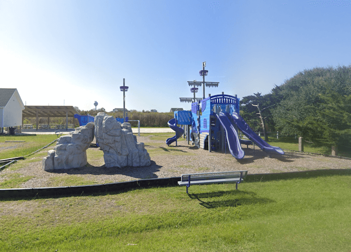 Graveyard Run Skate Park and play ground. Located at the Rodanthe Waves Salvo Community Building. 